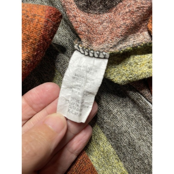 Egy California Women's Size XL Mocha & Blue Striped Dress - Picture 5 of 7